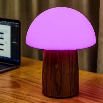 Wooden Mushroom Lamps
