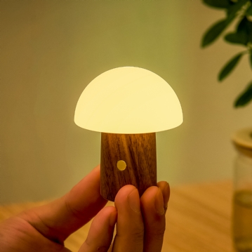 Wooden Mushroom Lamps