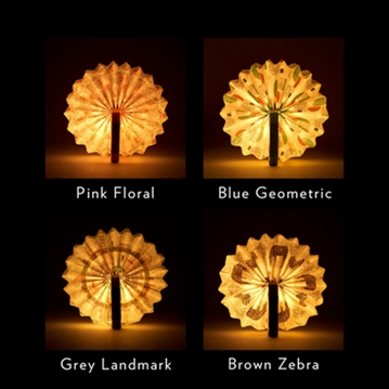 Velvet Accordian Lamps