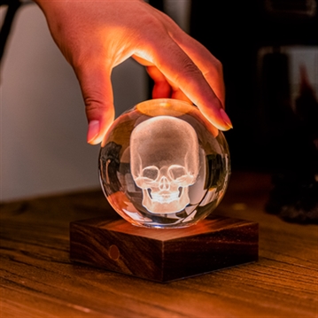 Skull Amber Crystal Light