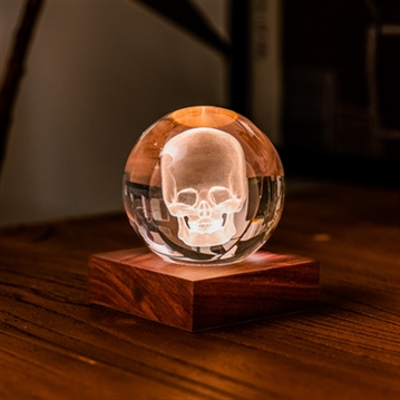 Skull Amber Crystal Light