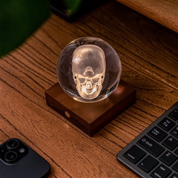 Skull Amber Crystal Light