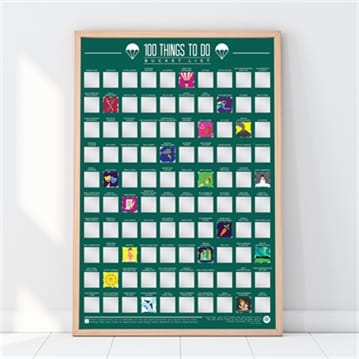 100 Things to Do Scratch Off Bucket List Poster