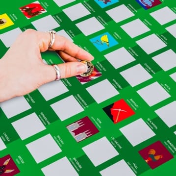 100 Football Teams Scratch Off List Poster