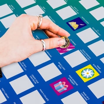 100 Kids Activities Scratch Off List Poster