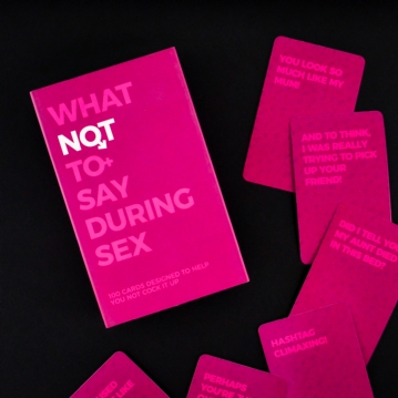 What Not to Say During Sex Card Pack