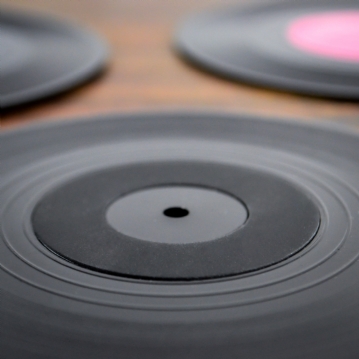 Retro Vinyl Set of Drinks Coasters