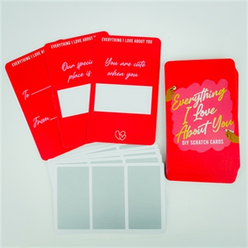 Everything I Love About You - DIY Scratch Cards