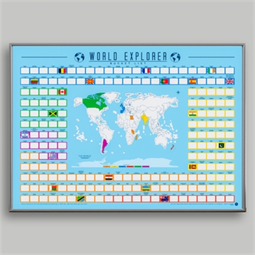World Explorer Scratch Poster