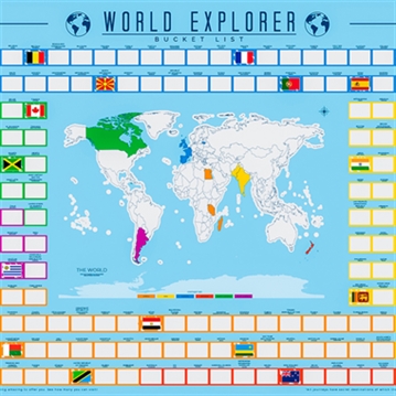 World Explorer Scratch Poster