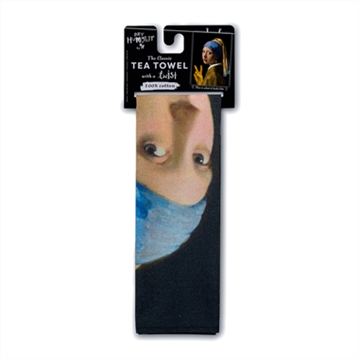 Girl with a Yellow Glove Tea Towel
