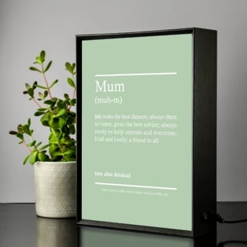 Personalised Dictionary Definition Light Box