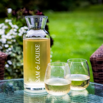 Personalised Couples' Names Glass Carafe