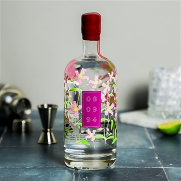 Personalised Pink Floral 75cl Vodka Bottle