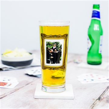 Personalised Photo Frame Pint Glass