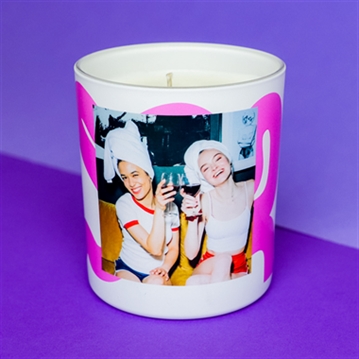 Personalised Photo Friend Scented Natural Wax Candle