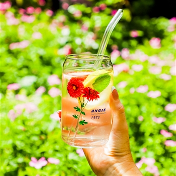 Personalised Birth Month Flower Can Glass