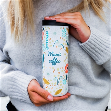 Personalised Folk Floral Thermos Travel Flask