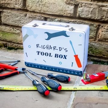 Personalised Toolbox Storage Tin