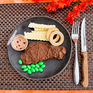 All Chocolate Steak & Chips Dinner