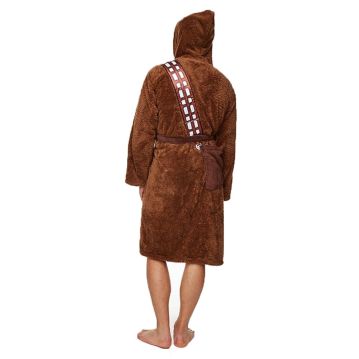One Size Bathrobe Adult Star Wars Chewbacca Chewy Dressing Gown Printed Sash 