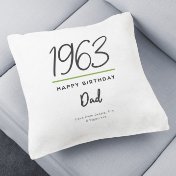 Personalised Classy 60th Birthday Year Cushion