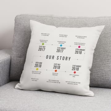 Personalised Our Story Cushion