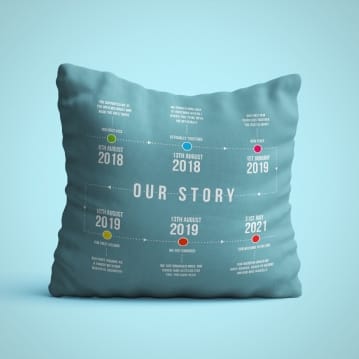 Personalised Our Story Cushion
