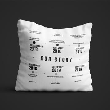 Personalised Our Story Cushion