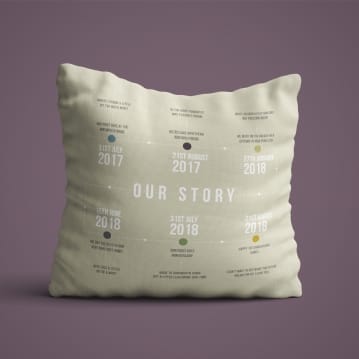Personalised Our Story Cushion