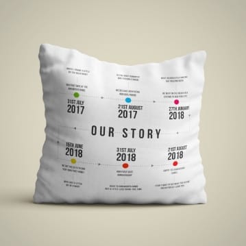 Personalised Our Story Cushion