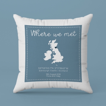 Where We Met Personalised Cushion
