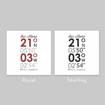 Personalised Location Coordinates Cushion