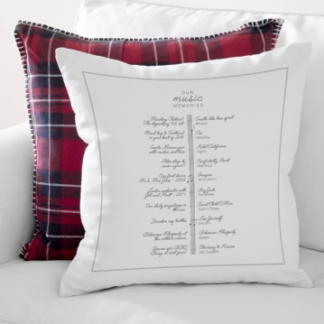 Personalised Our Music Memories Cushion