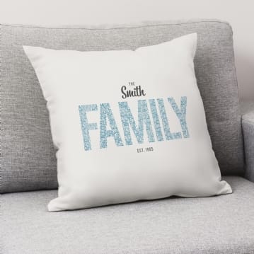 Personalised Family Name Cushion