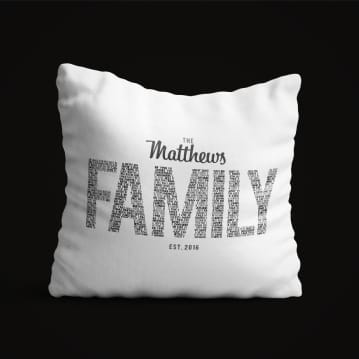 Family name deals throw pillow