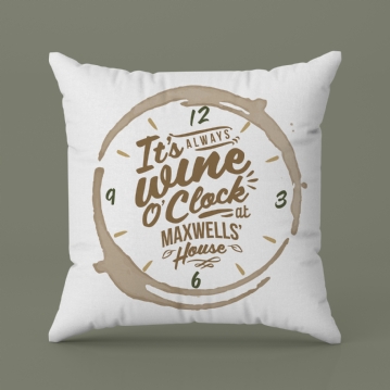 "It's Always Wine O'Clock..." Personalised White Wine Cushion