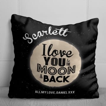 Personalised Love You to the Moon and Back Cushion