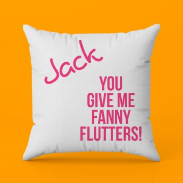 Personalised You Give Me Flutters! Cushion