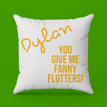 Personalised You Give Me Flutters! Cushion
