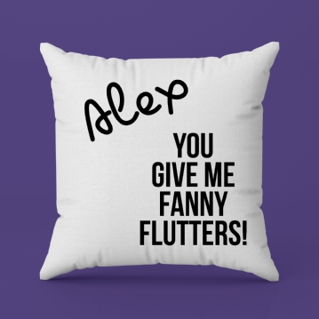 Personalised You Give Me Flutters! Cushion