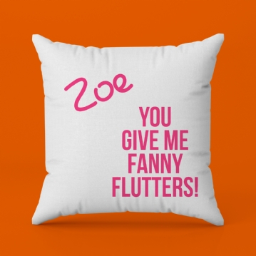 Personalised You Give Me Flutters! Cushion