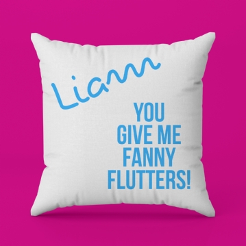 Personalised You Give Me Flutters! Cushion