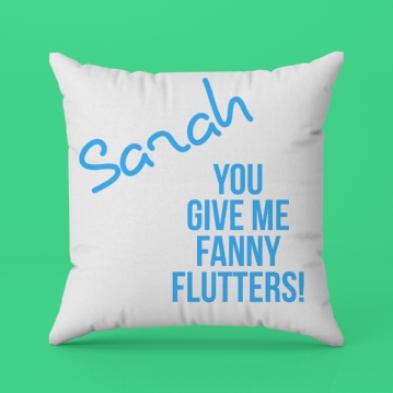 Personalised You Give Me Flutters! Cushion