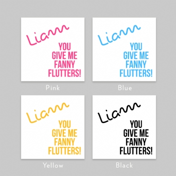 Personalised You Give Me Flutters! Cushion