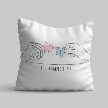 Personalised "You Complete Me" Cushion