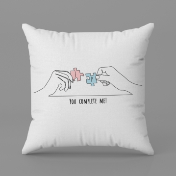 Personalised "You Complete Me" Cushion