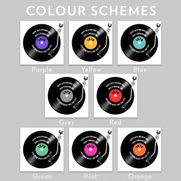 Personalised 50th Birthday Retro Record Cushion