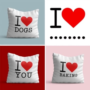 Personalised I Love... Cushion