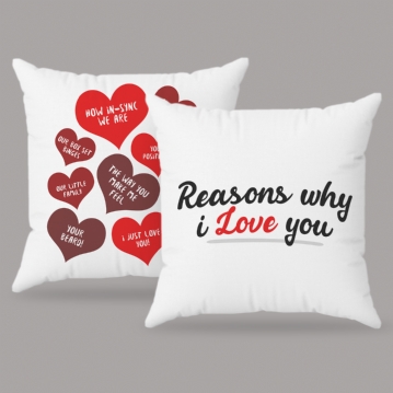 Personalised Reasons Why I Love You Cushion